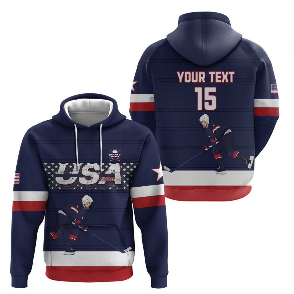 Custom USA Ice Hockey Hoodie Go Champions LT15