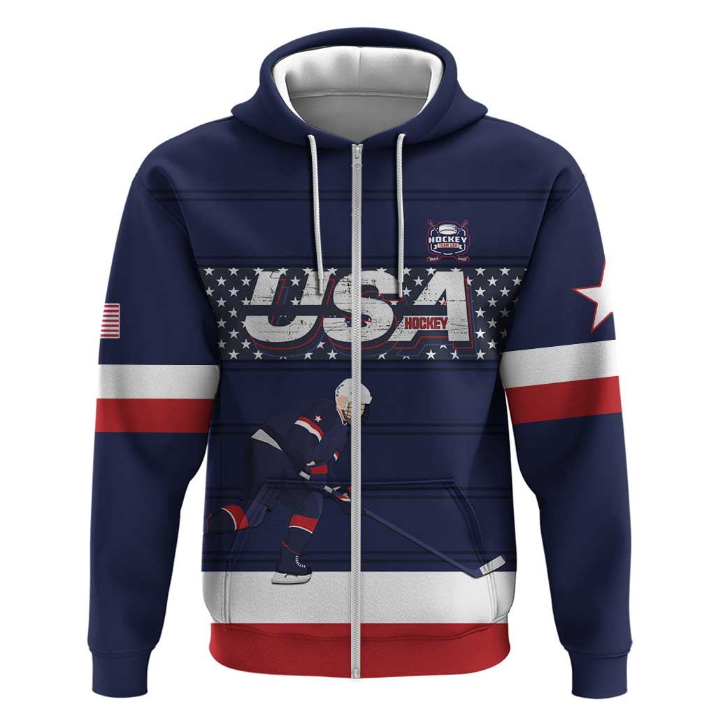 Custom USA Ice Hockey Hoodie Go Champions LT15
