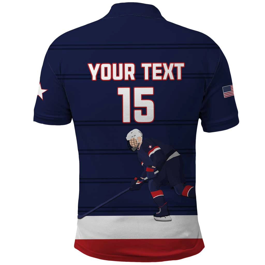 Custom USA Ice Hockey Polo Shirt Go Champions LT15