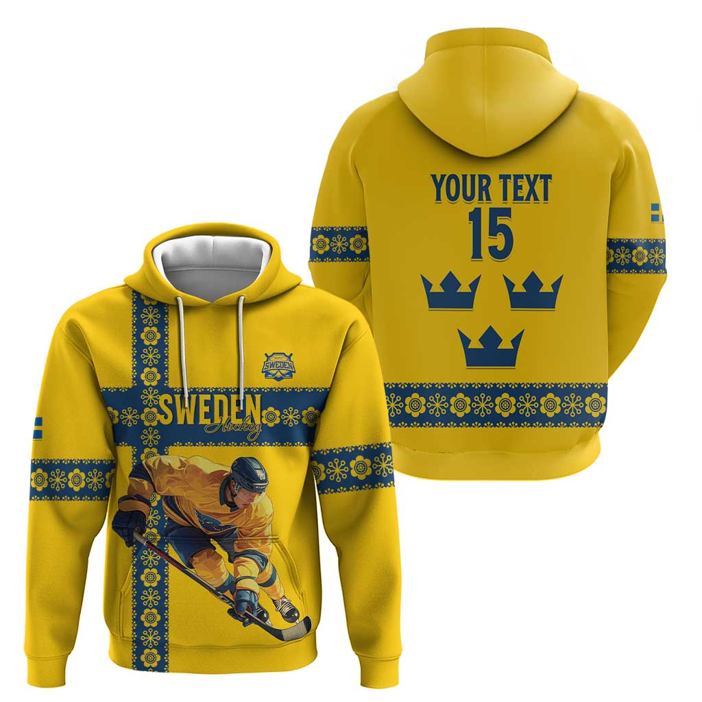 Custom Sweden Ice Hockey Hoodie Go Tre Kronor LT15
