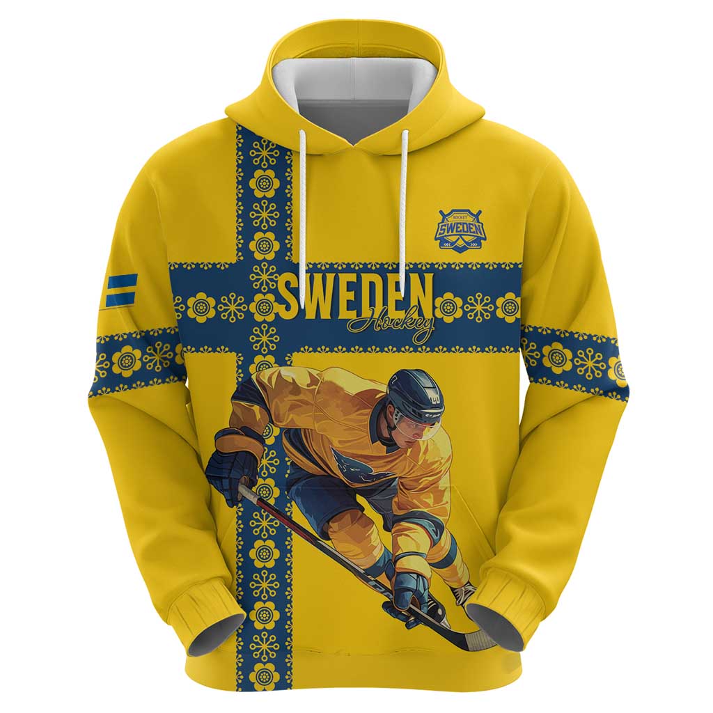 Custom Sweden Ice Hockey Hoodie Go Tre Kronor LT15