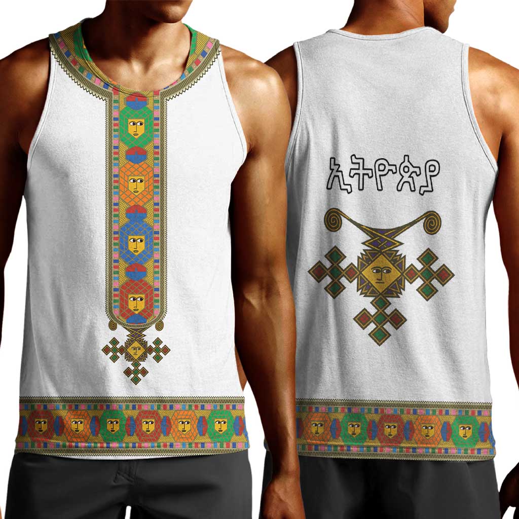 Ethiopia Saba Kemis Habesha Style Men Tank Top LT15