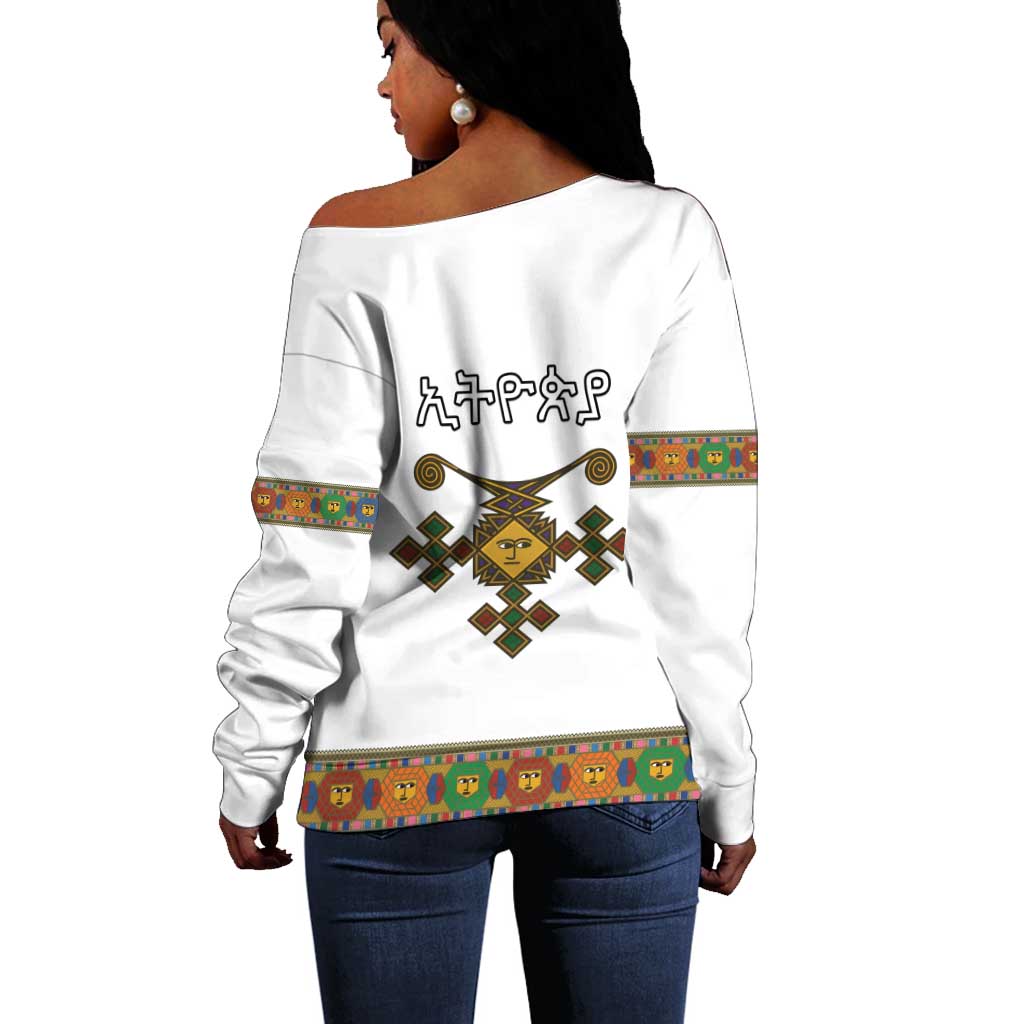 Ethiopia Saba Kemis Habesha Style Off Shoulder Sweater LT15