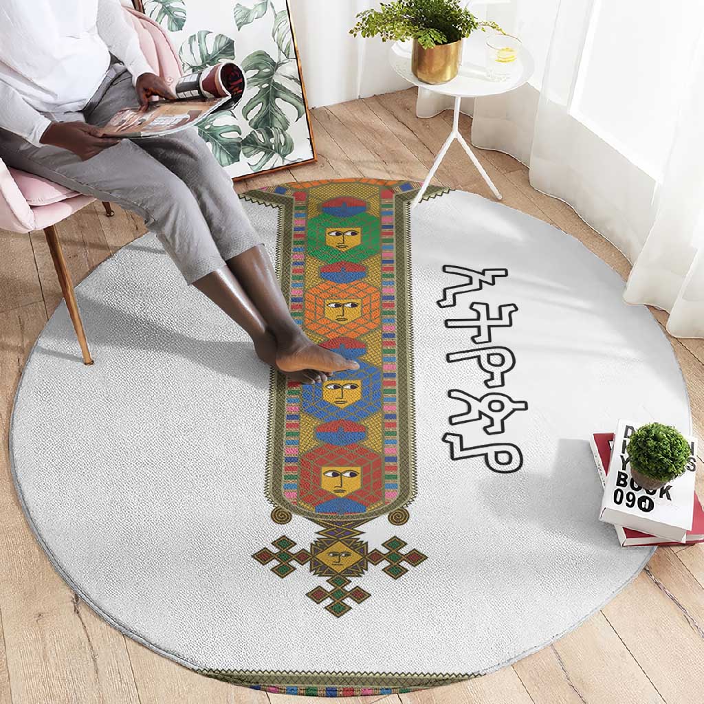 Ethiopia Saba Kemis Habesha Style Round Carpet LT15