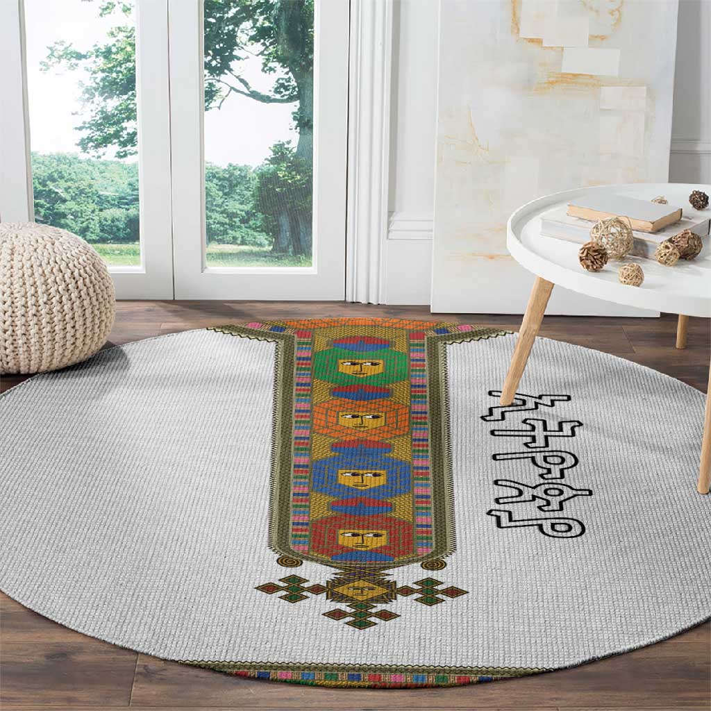 Ethiopia Saba Kemis Habesha Style Round Carpet LT15
