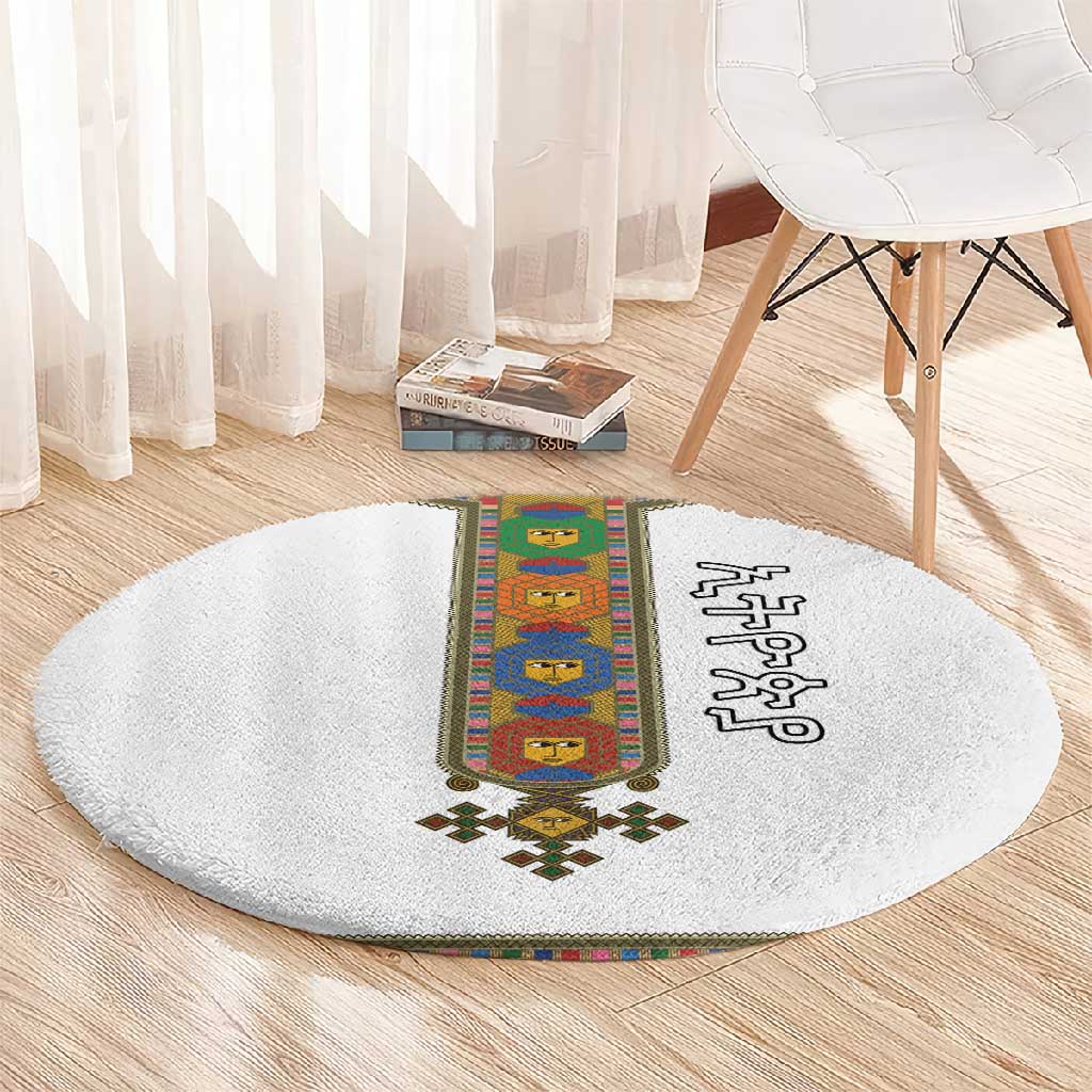 Ethiopia Saba Kemis Habesha Style Round Carpet LT15