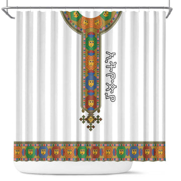 Ethiopia Saba Kemis Shower Curtain Habesha Style LT15