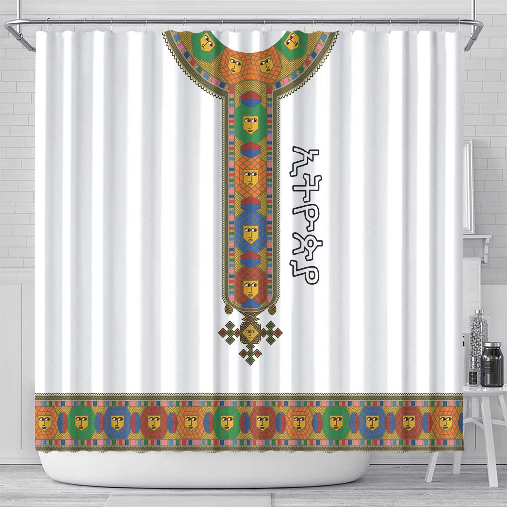 Ethiopia Saba Kemis Shower Curtain Habesha Style LT15