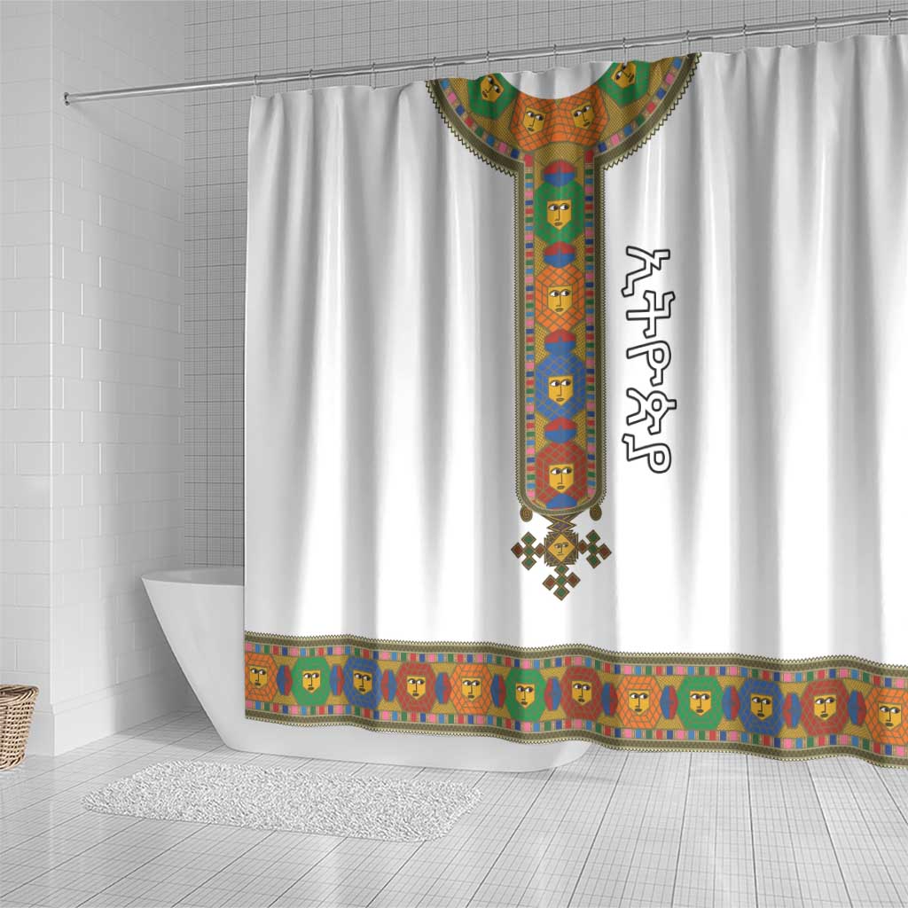 Ethiopia Saba Kemis Shower Curtain Habesha Style LT15