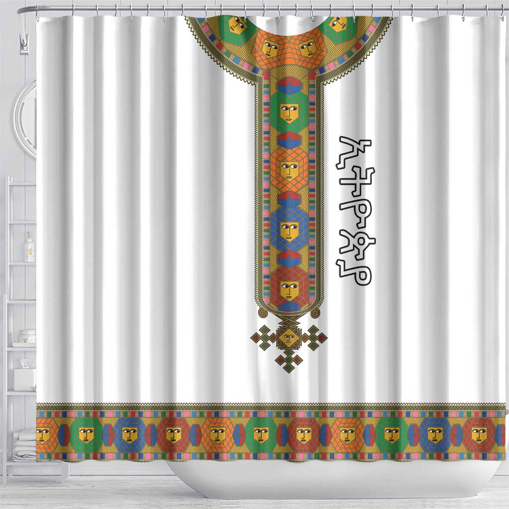 Ethiopia Saba Kemis Shower Curtain Habesha Style LT15