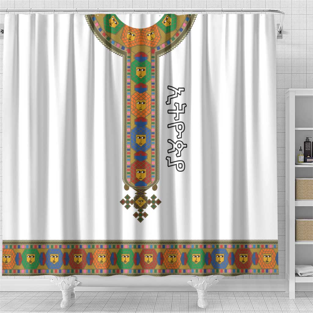 Ethiopia Saba Kemis Shower Curtain Habesha Style LT15