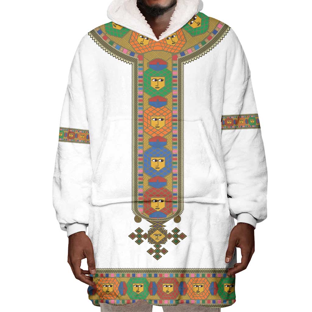 Ethiopia Saba Kemis Habesha Style Wearable Blanket Hoodie LT15