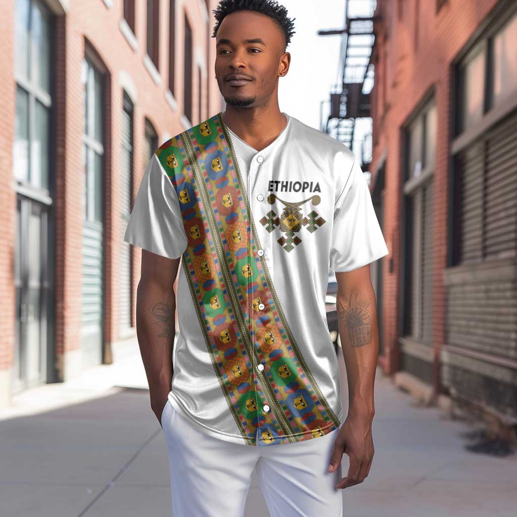 Ethiopia Saba Kemis Sash Style Baseball Jersey LT15