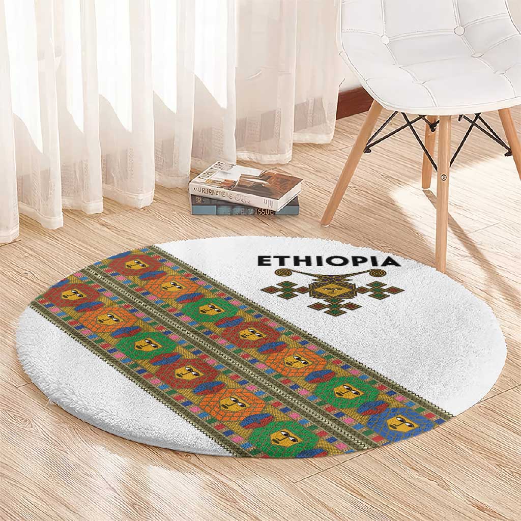 Ethiopia Saba Kemis Sash Style Round Carpet LT15