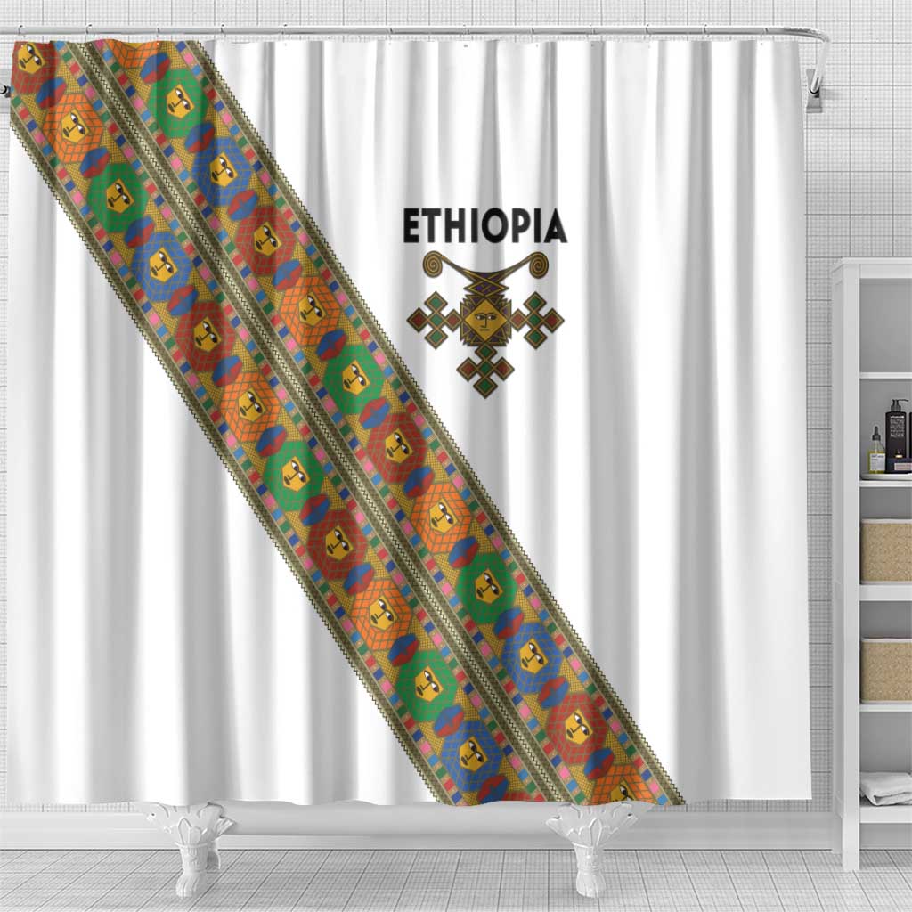 Ethiopia Saba Kemis Shower Curtain Sash Style LT15