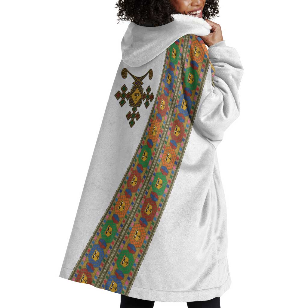 Ethiopia Saba Kemis Sash Style Wearable Blanket Hoodie LT15