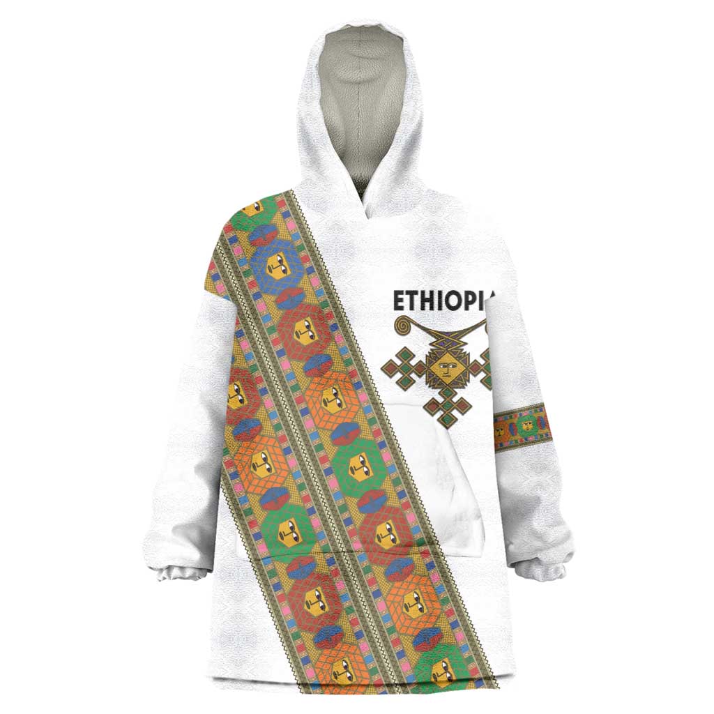 Ethiopia Saba Kemis Sash Style Wearable Blanket Hoodie LT15