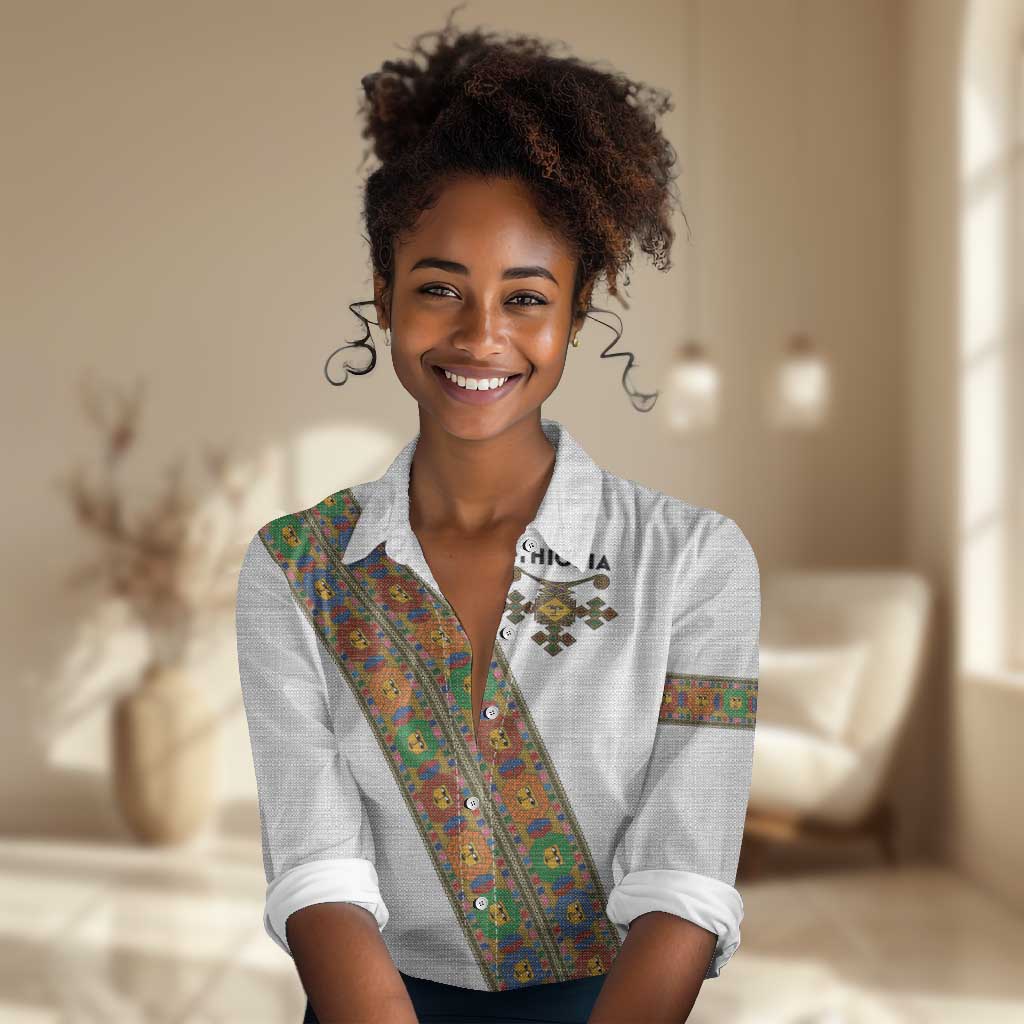Ethiopia Saba Kemis Sash Style Women Casual Shirt LT15