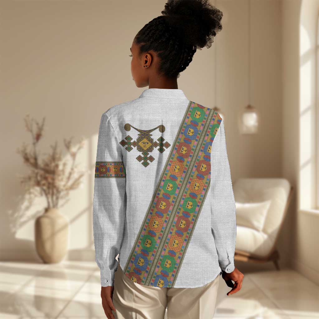 Ethiopia Saba Kemis Sash Style Women Casual Shirt LT15