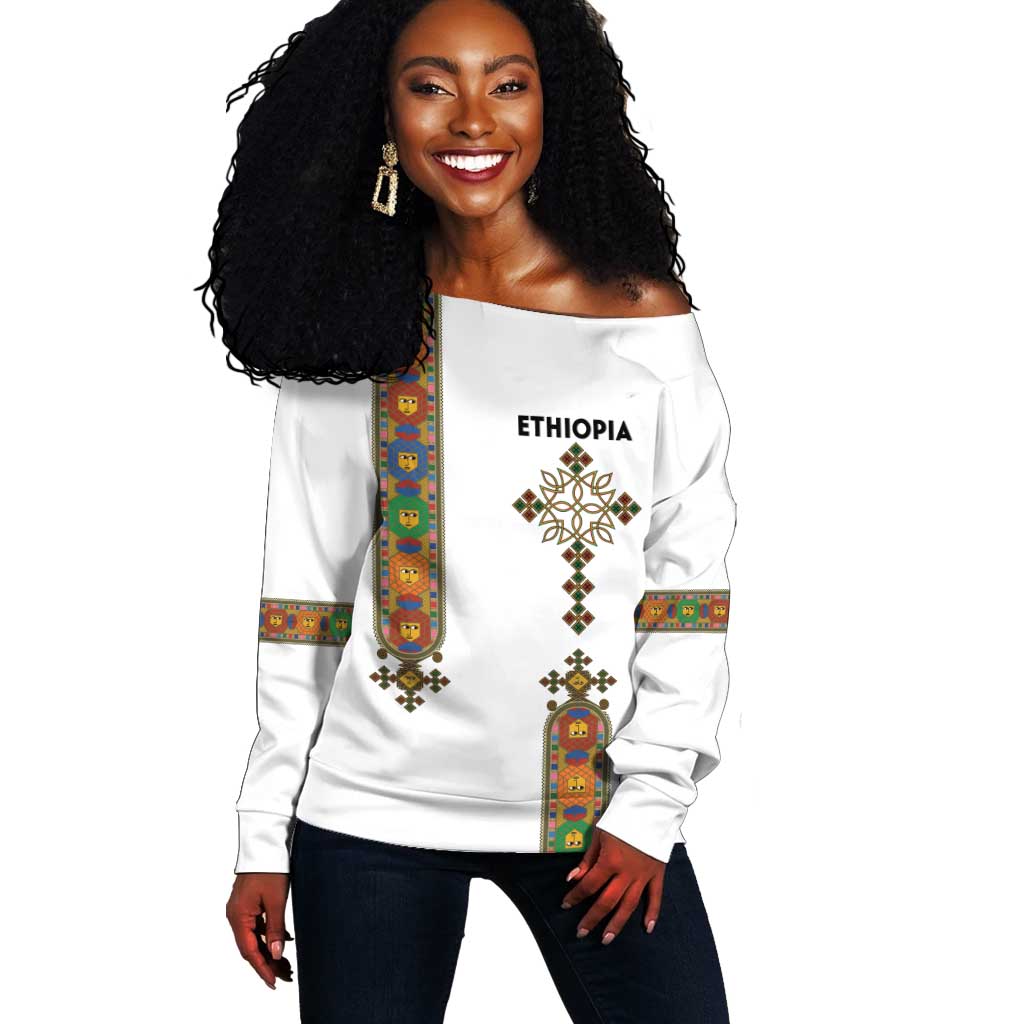 Ethiopia Saba Kemis Off Shoulder Sweater Lion Of Judah LT15