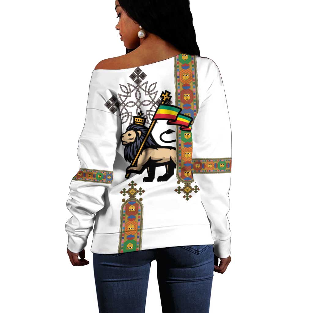 Ethiopia Saba Kemis Off Shoulder Sweater Lion Of Judah LT15