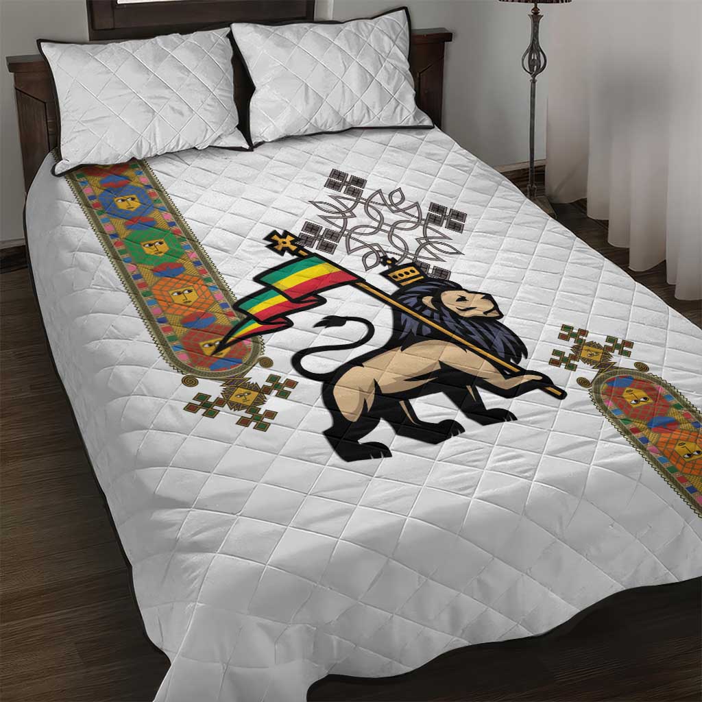 Ethiopia Saba Kemis Quilt Bed Set Lion Of Judah LT15