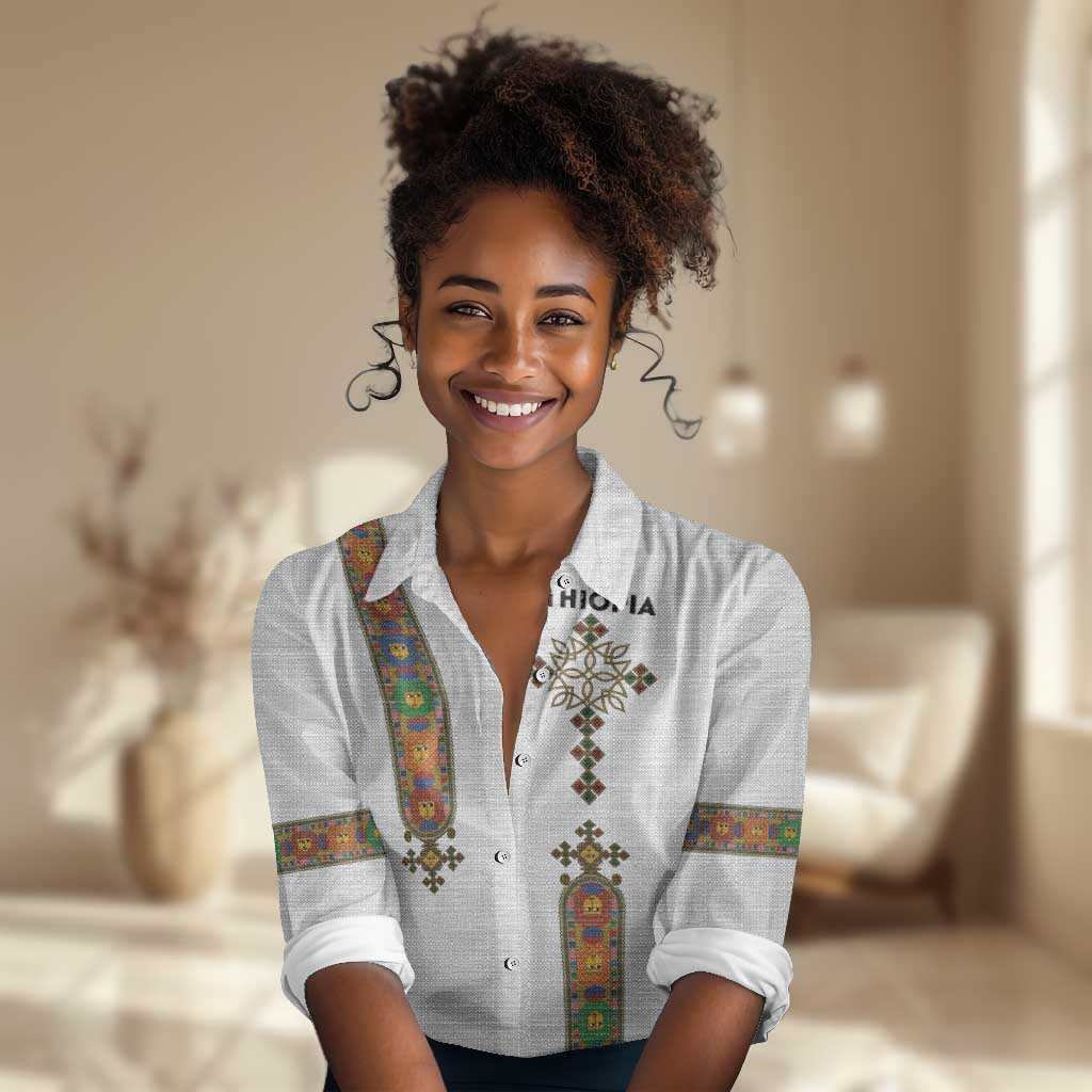 Ethiopia Saba Kemis Women Casual Shirt Lion Of Judah LT15