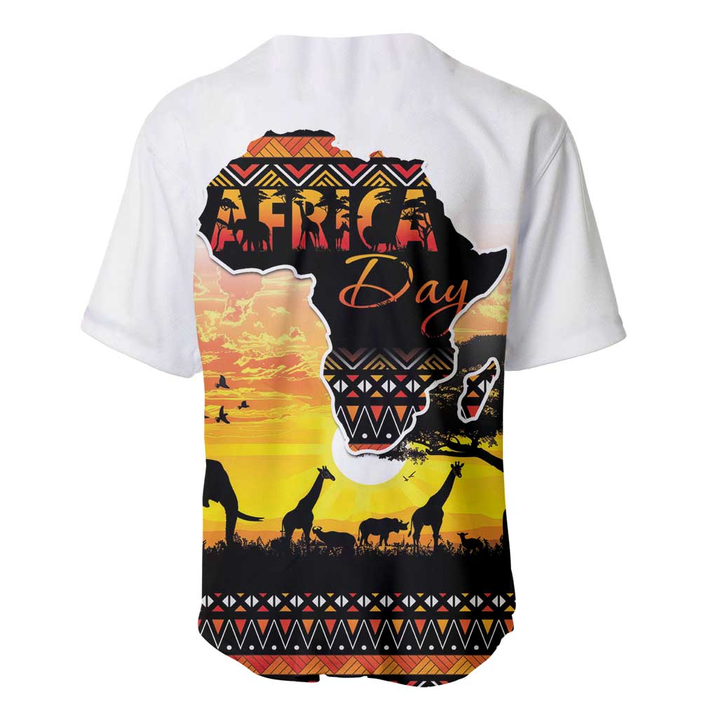 Africa Day Baseball Jersey Safari With Map - African Pattern LT15