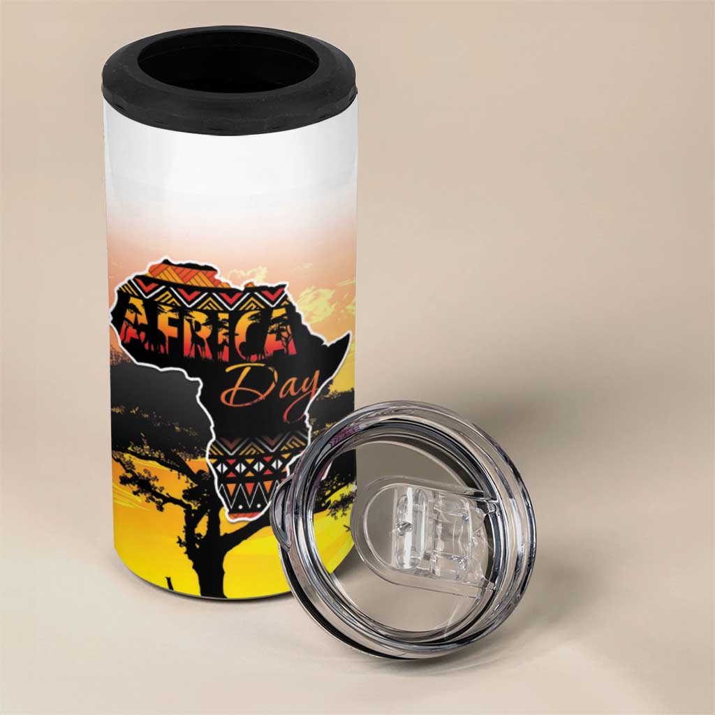 Africa Day 4 in 1 Can Cooler Tumbler Safari With Map - African Pattern LT15