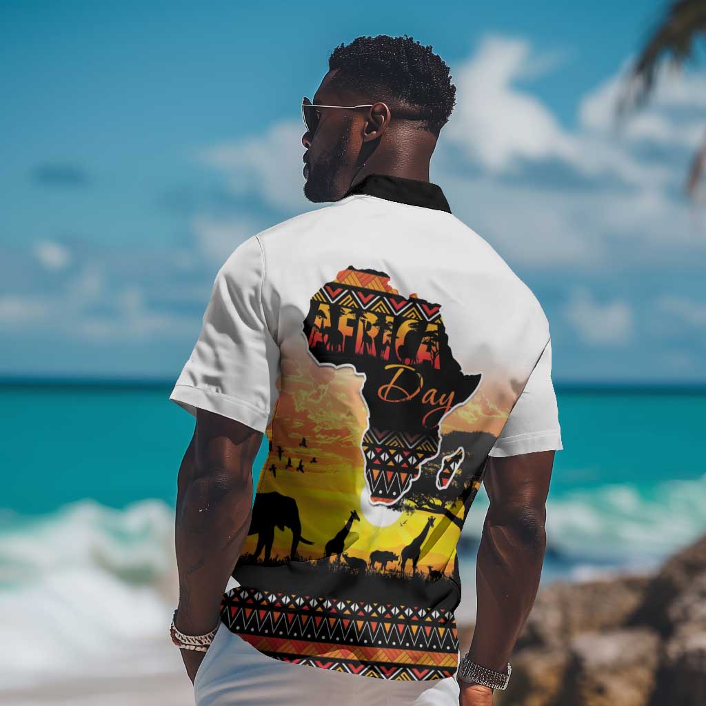 Africa Day Hawaiian Shirt Safari With Map - African Pattern LT15