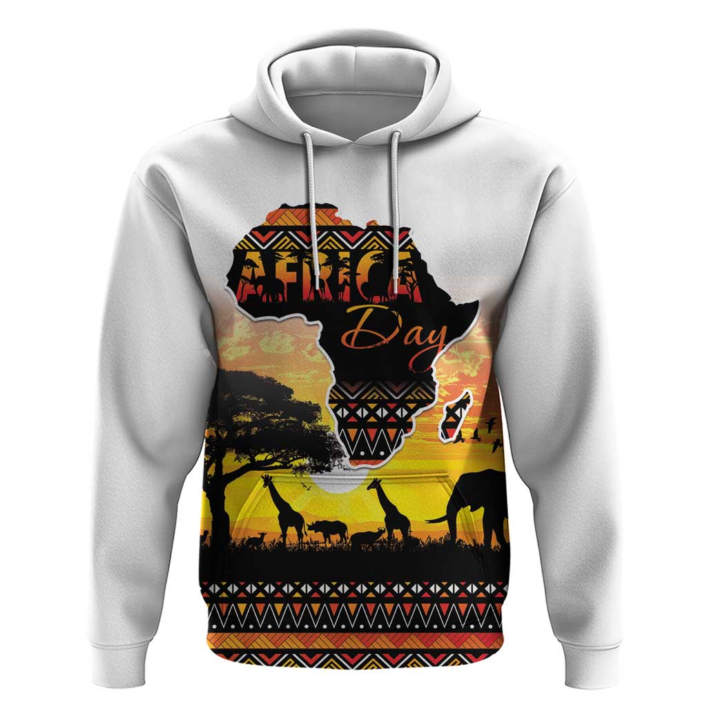 Happy Africa Day Hoodie African Safari With Map LT15
