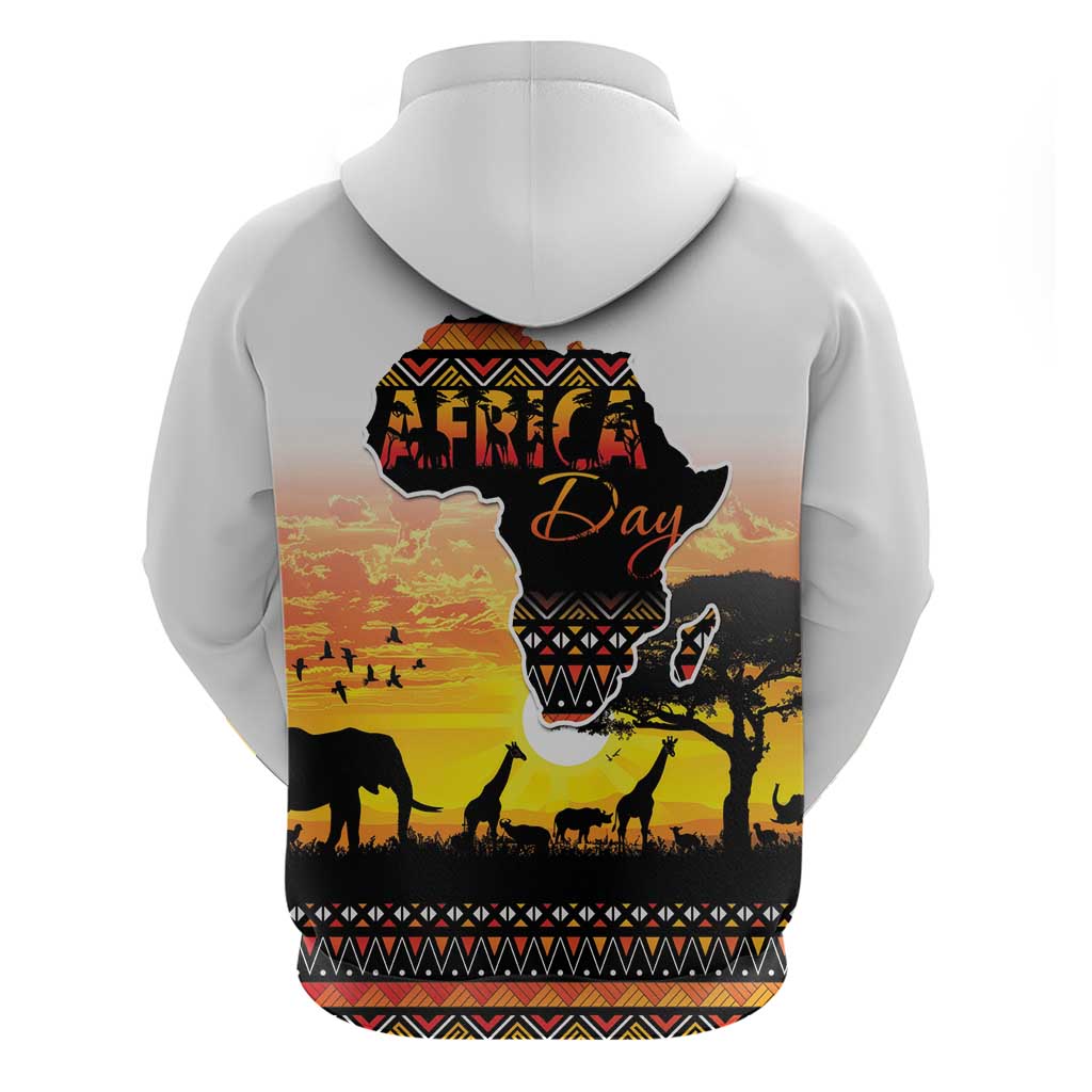 Happy Africa Day Hoodie African Safari With Map LT15