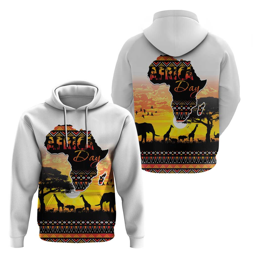 Happy Africa Day Hoodie African Safari With Map LT15