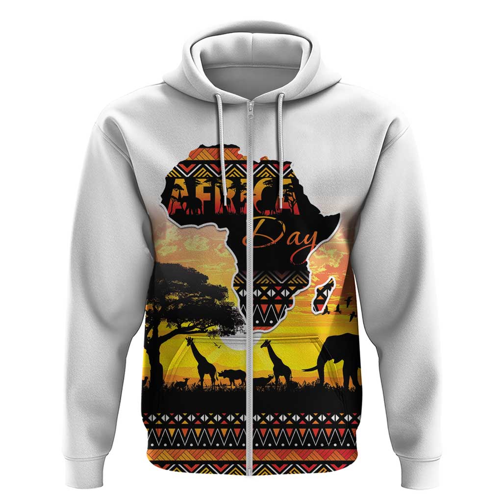 Happy Africa Day Hoodie African Safari With Map LT15