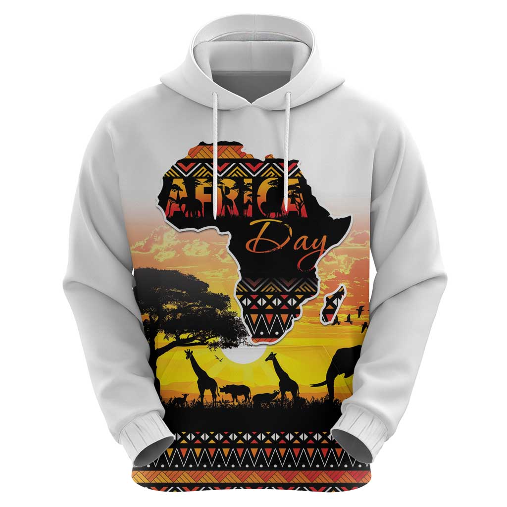 Happy Africa Day Hoodie African Safari With Map LT15