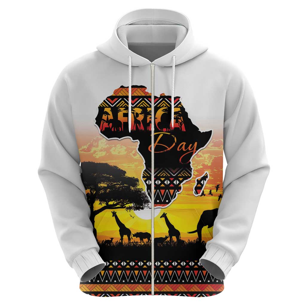 Happy Africa Day Hoodie African Safari With Map LT15