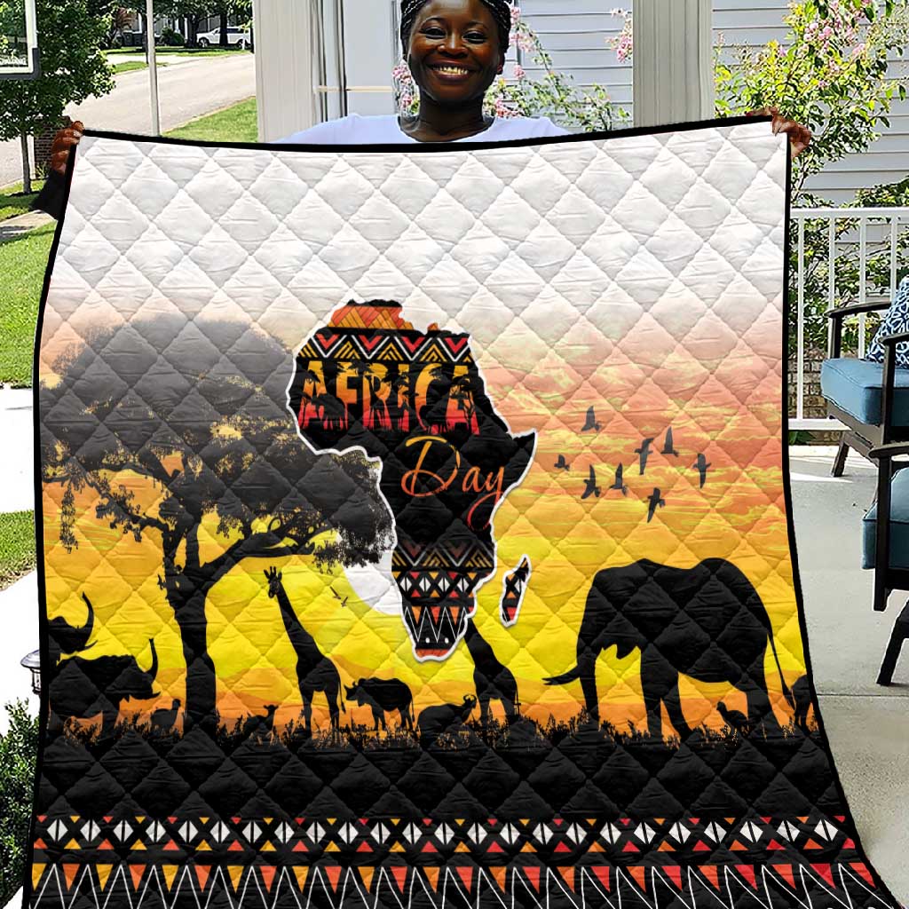 Africa Day Quilt Safari With Map - African Pattern LT15