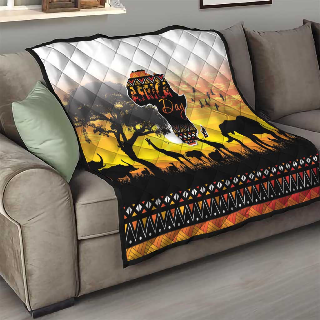 Africa Day Quilt Safari With Map - African Pattern LT15