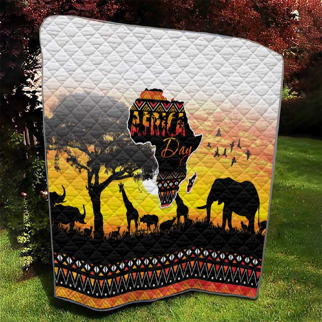 Africa Day Quilt Safari With Map - African Pattern LT15