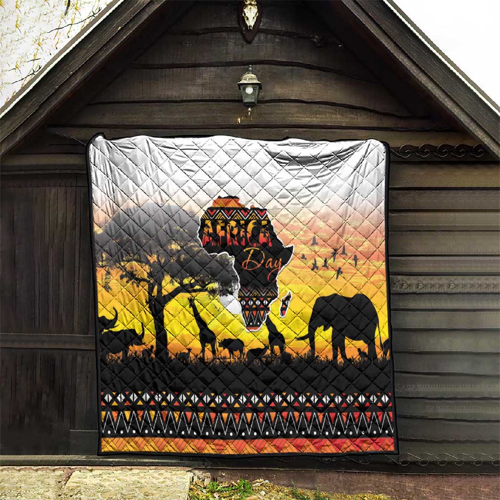 Africa Day Quilt Safari With Map - African Pattern LT15
