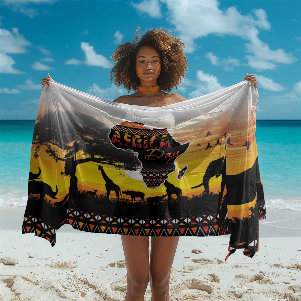 Africa Day Sarong Safari With Map - African Pattern LT15