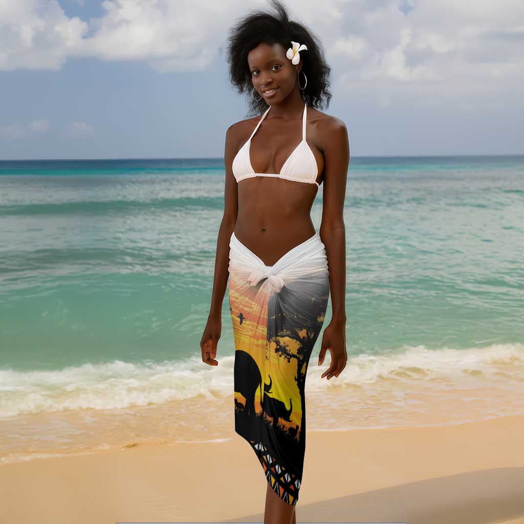 Africa Day Sarong Safari With Map - African Pattern LT15