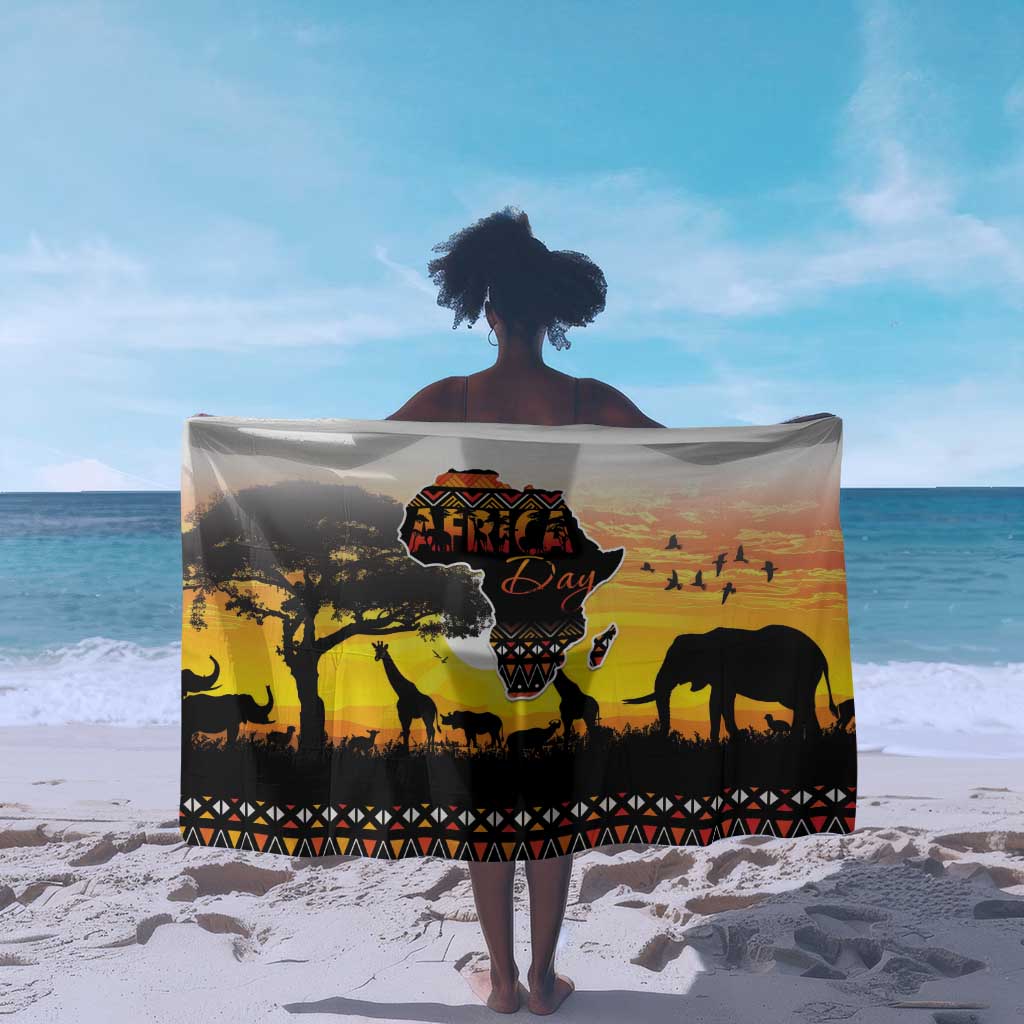 Africa Day Sarong Safari With Map - African Pattern LT15