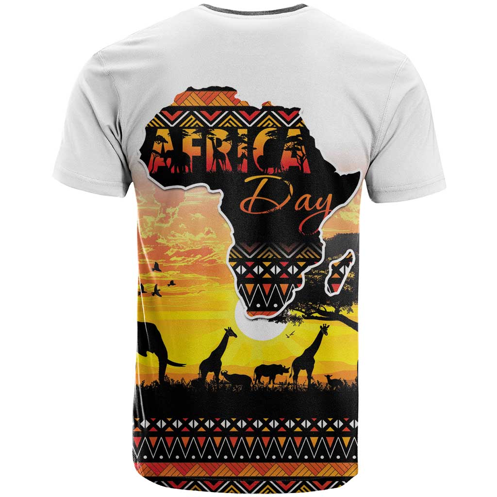 Africa Day T shirt Safari With Map - African Pattern LT15