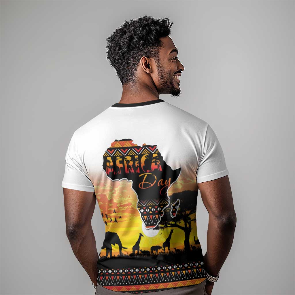 Africa Day T shirt Safari With Map - African Pattern LT15