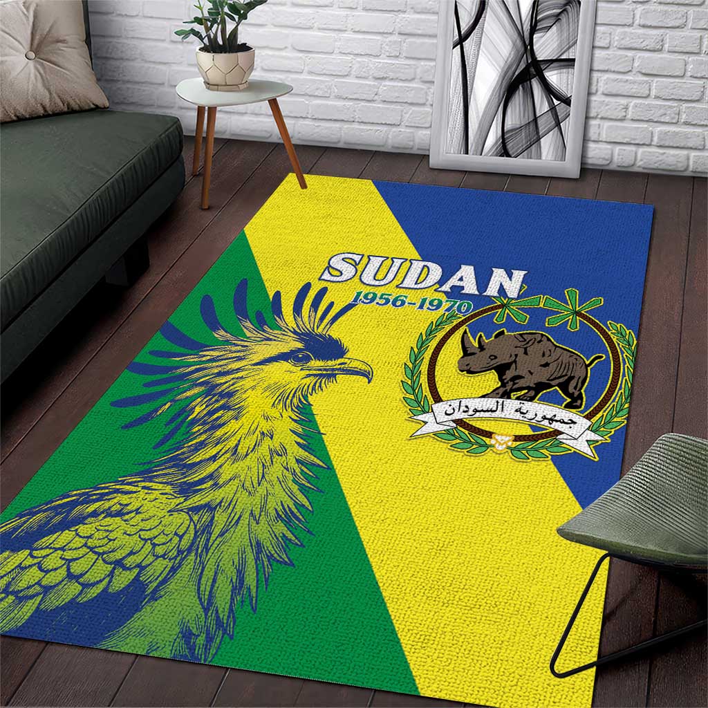 Personalized Sudan Area Rug Coat Of Arms 1956-1970 LT15
