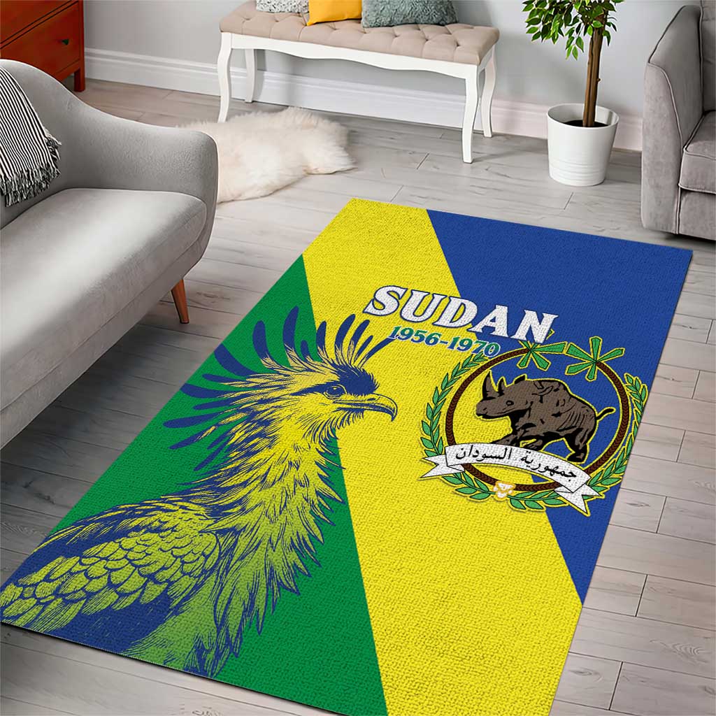 Personalized Sudan Area Rug Coat Of Arms 1956-1970 LT15