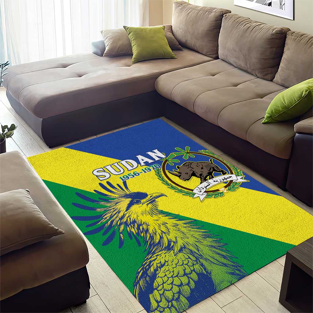 Personalized Sudan Area Rug Coat Of Arms 1956-1970 LT15