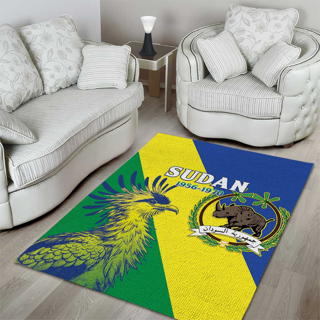 Personalized Sudan Area Rug Coat Of Arms 1956-1970 LT15