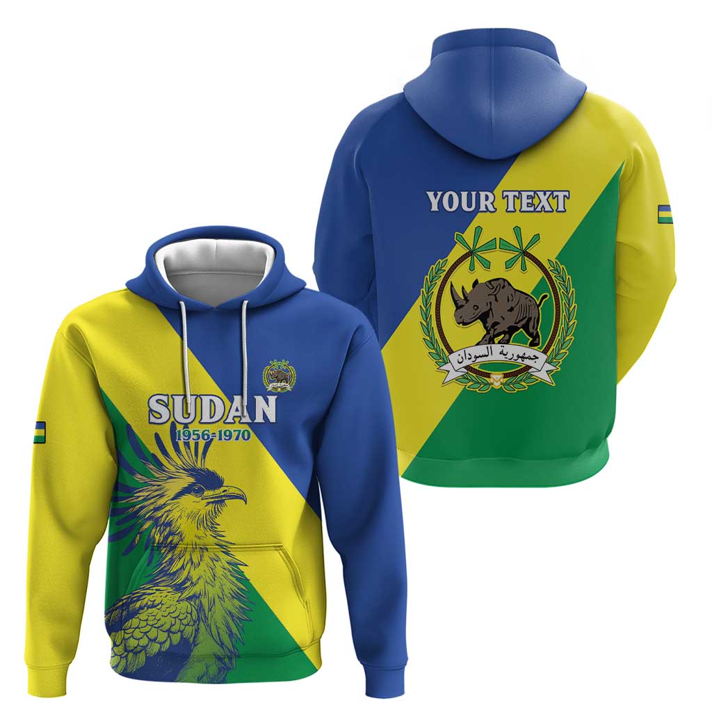 Personalized Sudan 1956-1970 Hoodie Secretary Bird Coat Of Arms LT15